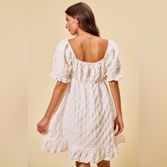 SO ME Texture Woven Ruching On Bust Mini Dress🆕 - Picture 9 of 9